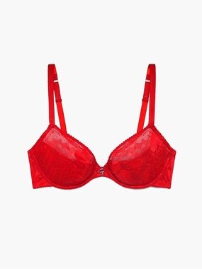 Savage X Fenty Lovestruck Lace Half-Cup Valentine’s Day Bra Size 34C NWT